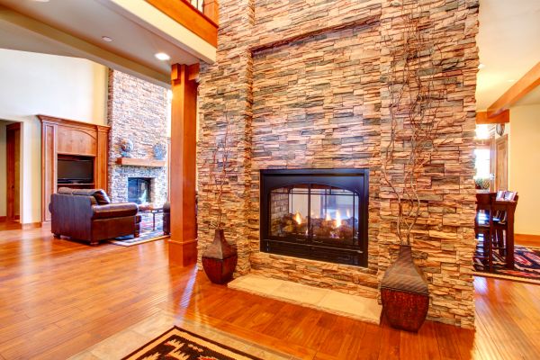 Stone Hearth Installation in Poulsbo