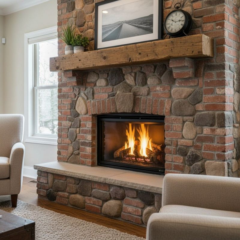 Brick Fireplace Installation